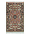 Chinese Wool Rug 3x5 Vintage Handmade Oriental Carpet Floral Medallion