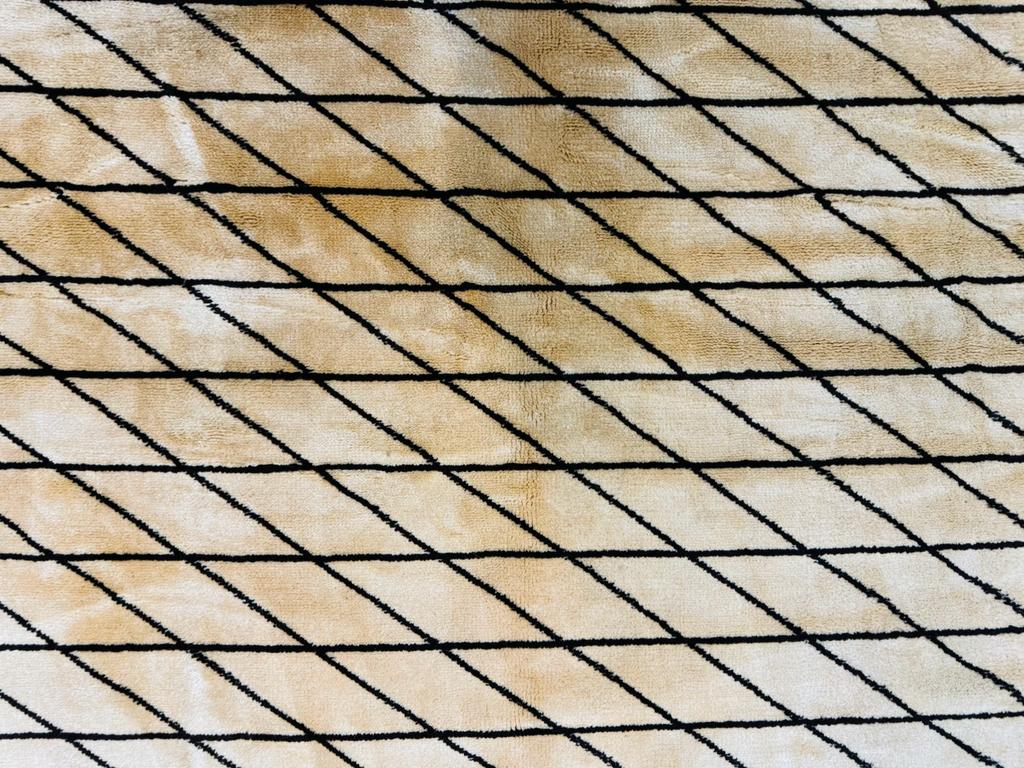 German Rug 7x10, Vintage Handmade Carpet, Contemporary