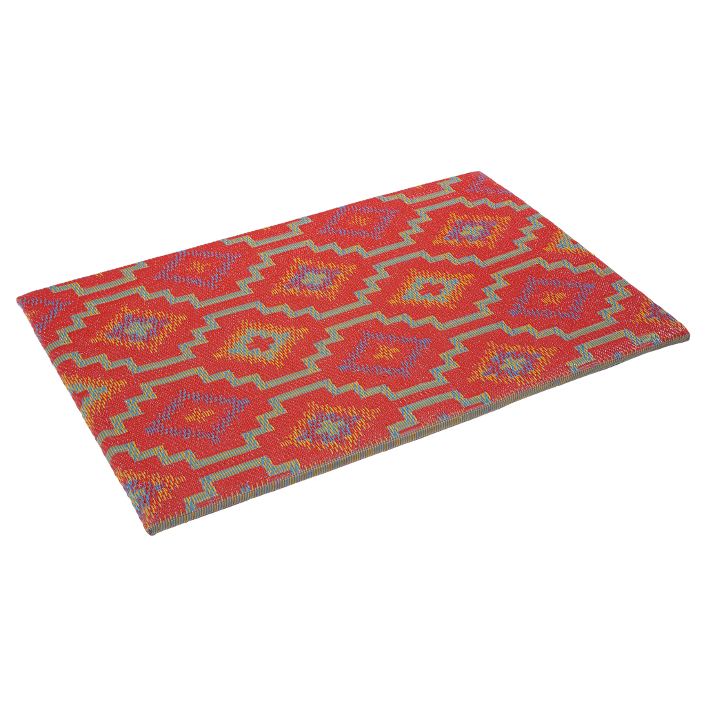 Lhasa Orange & Violet Outdoor Doormat – 24" x 36" Non-Slip, Recycled Plastic