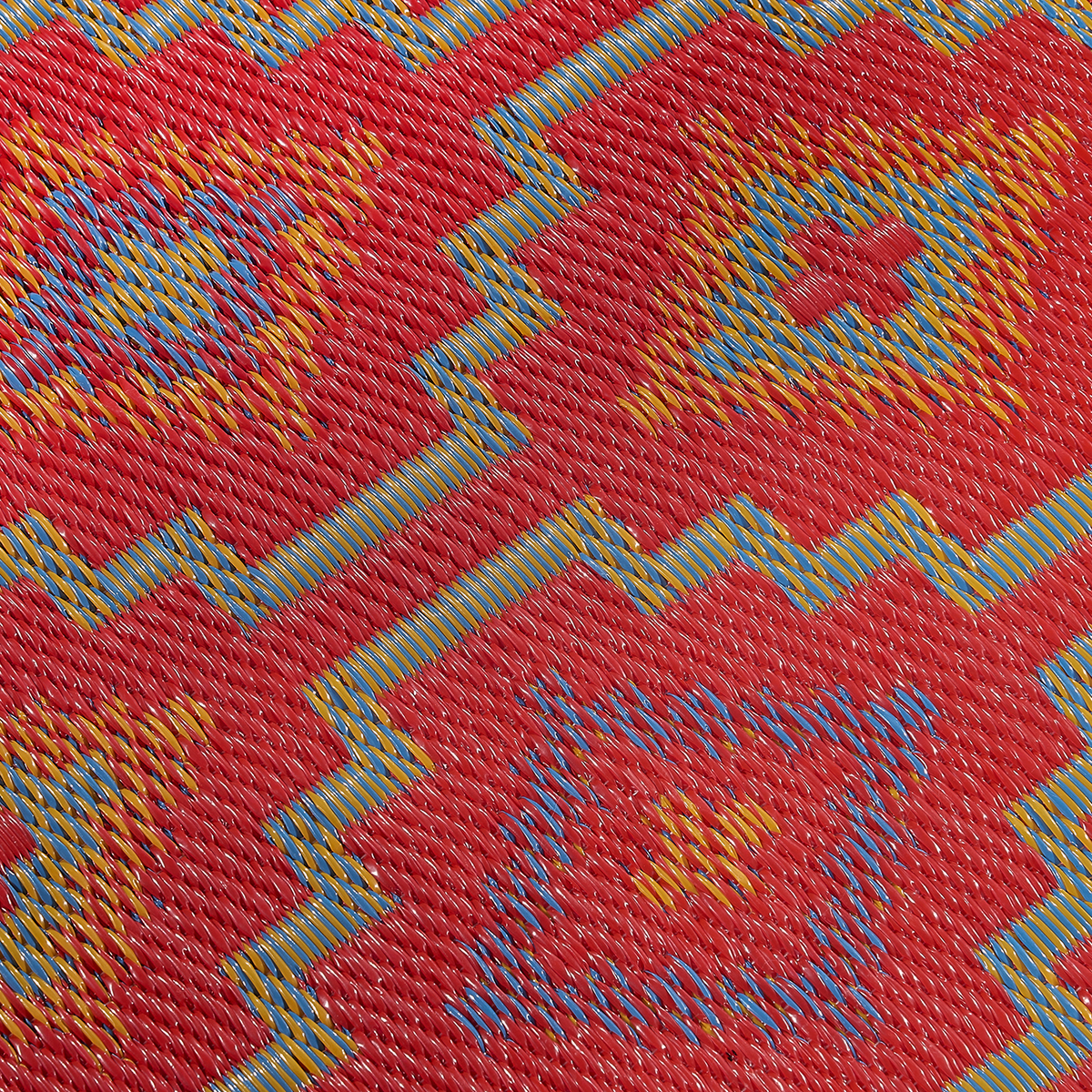 Lhasa Orange & Violet Outdoor Doormat – 24" x 36" Non-Slip, Recycled Plastic