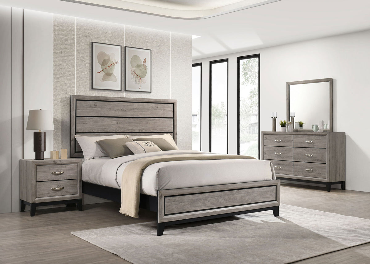 Valen Four-piece Full Bedroom Set Light Taupe