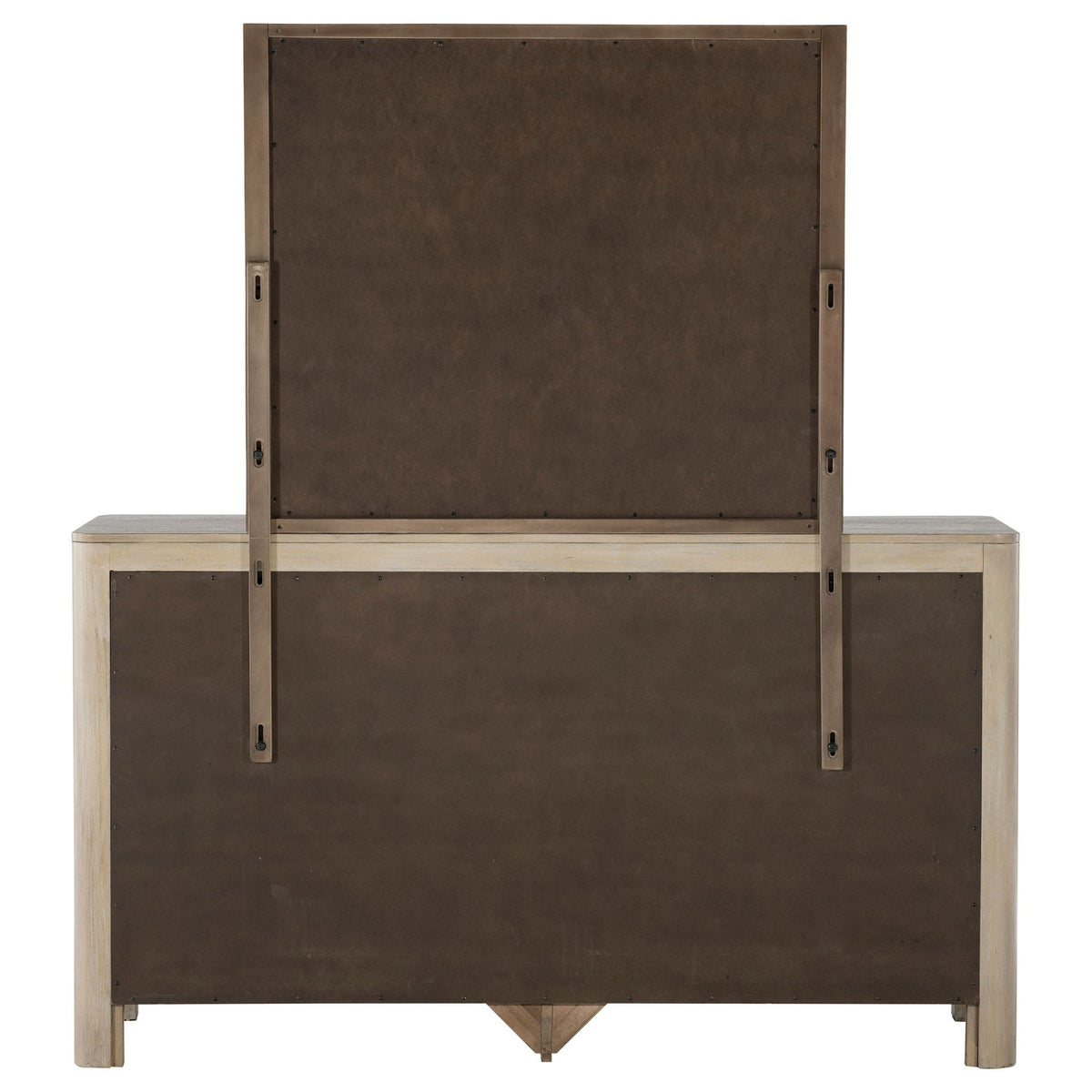 Solano 9-drawer Bedroom Dresser with Mirror Weathered Mango