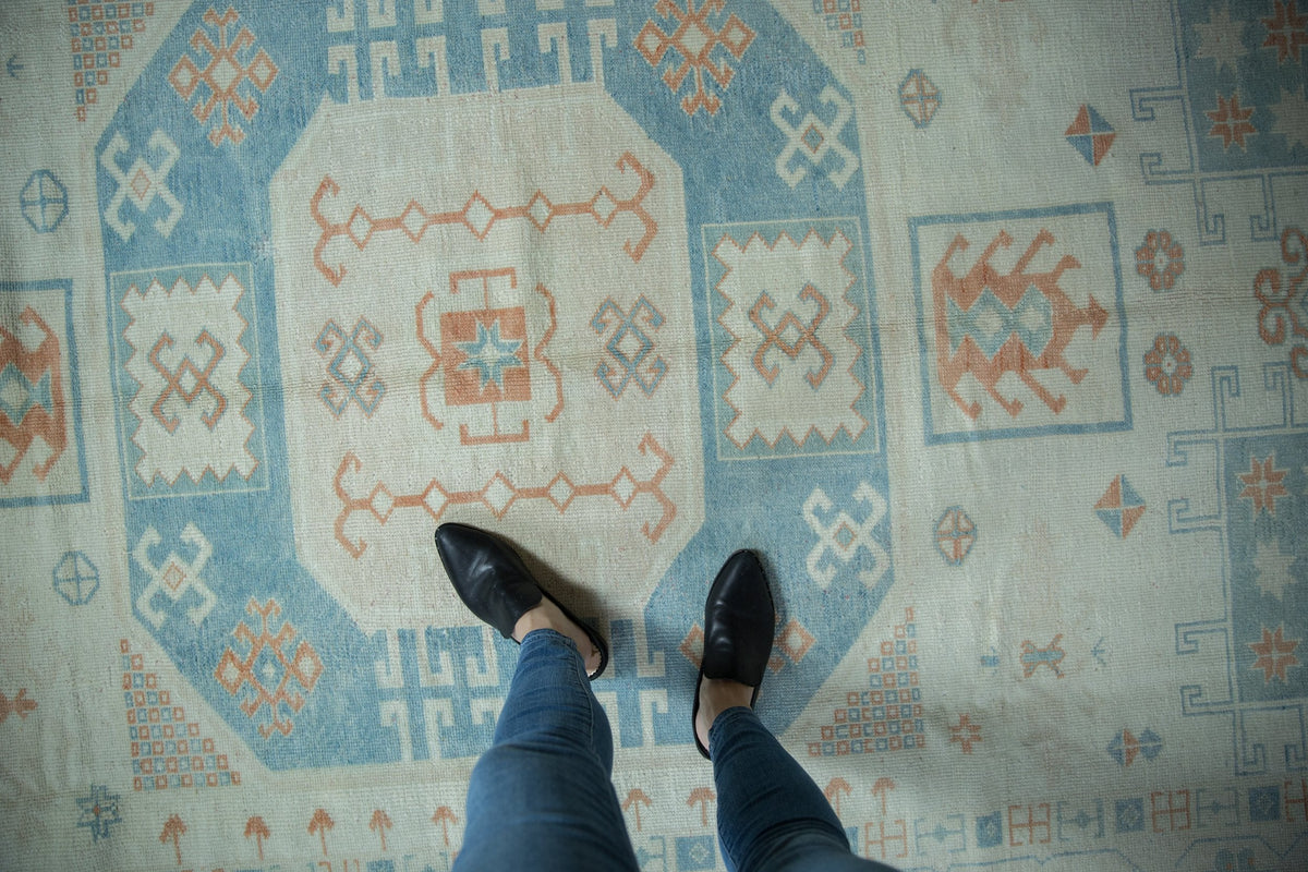 7x11.5 Vintage Distressed Oushak Carpet