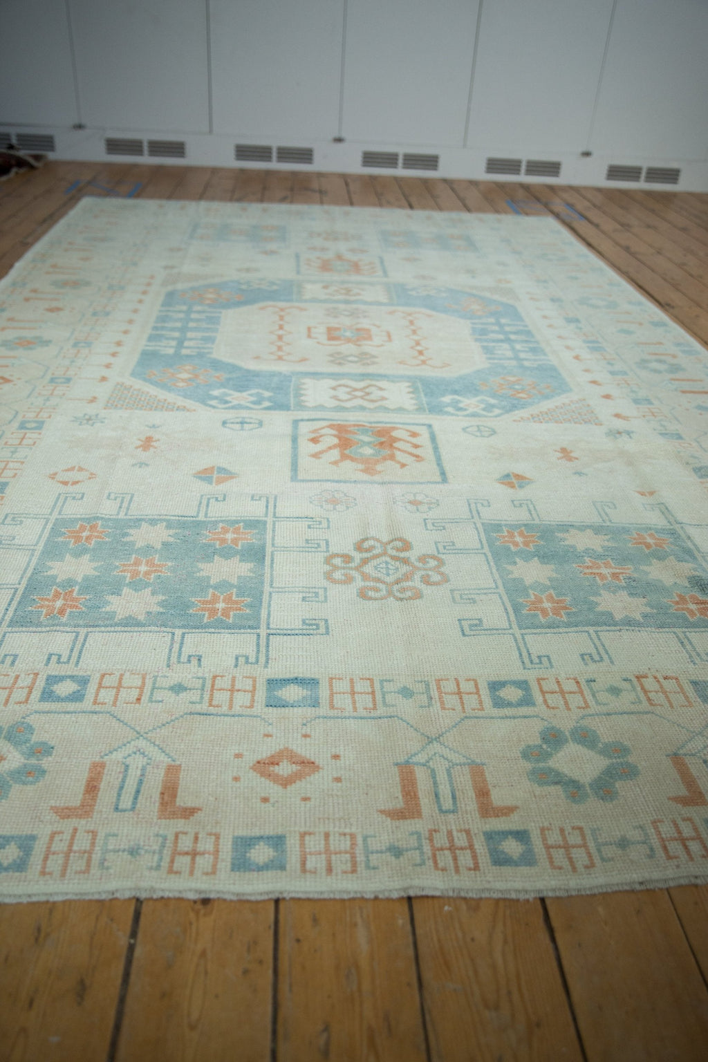 7x11.5 Vintage Distressed Oushak Carpet