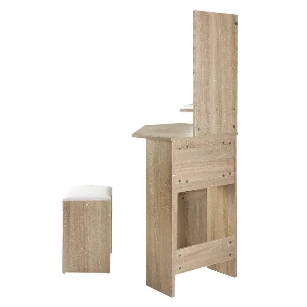Artiss Corner Dressing Table Mirror Stool Set Makeup Vanity Desk Chair