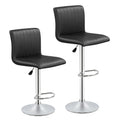Bar Stools Set of 2 Adjustable Swivel Barstools with Back and Footrest