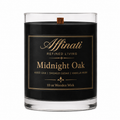Midnight Oak Wooden Wick Candle – Luxury 10 oz Soy Blend | Affinati