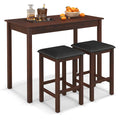 Counter-Height Dining Table and 2 Upholstered Bar Stools