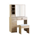 Artiss Dressing Table Stool Set Slide Mirror Makeup Vanity Desk Chair