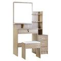 Artiss Dressing Table Mirror Stool Set Vanity Makeup Desk Organizer
