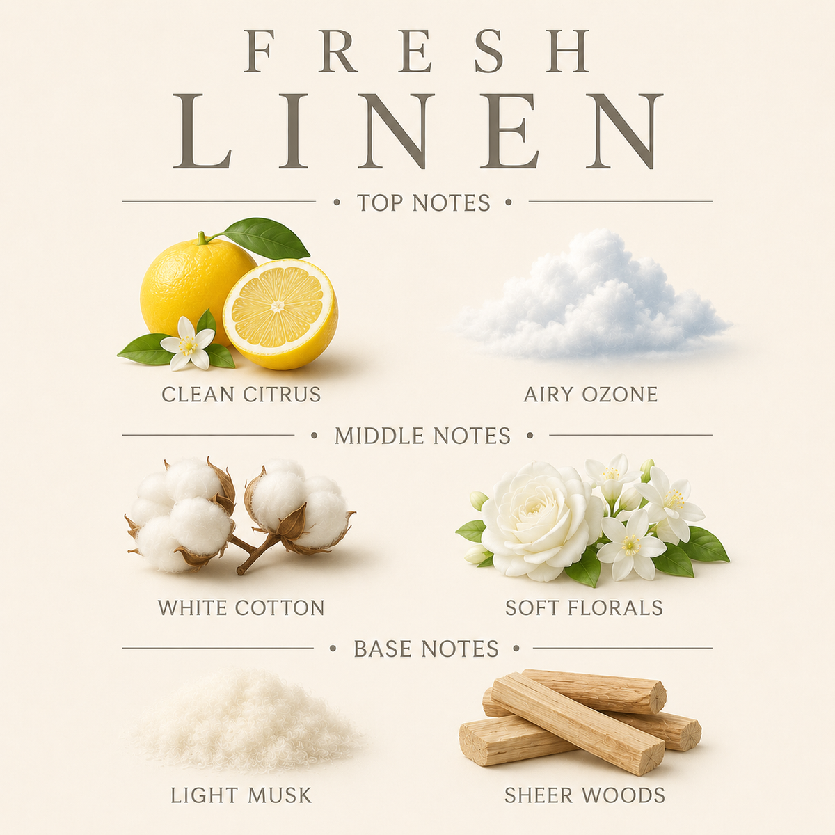 Fresh Linen 3-Wick Candle