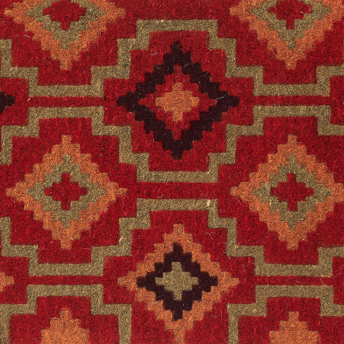 Lhasa Kilim - Red Coir Doormat