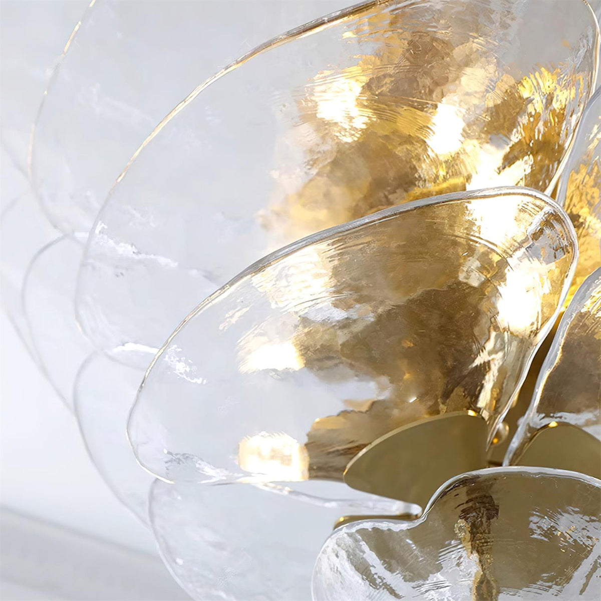 Lotus Leaf Layered Glass Chandelier