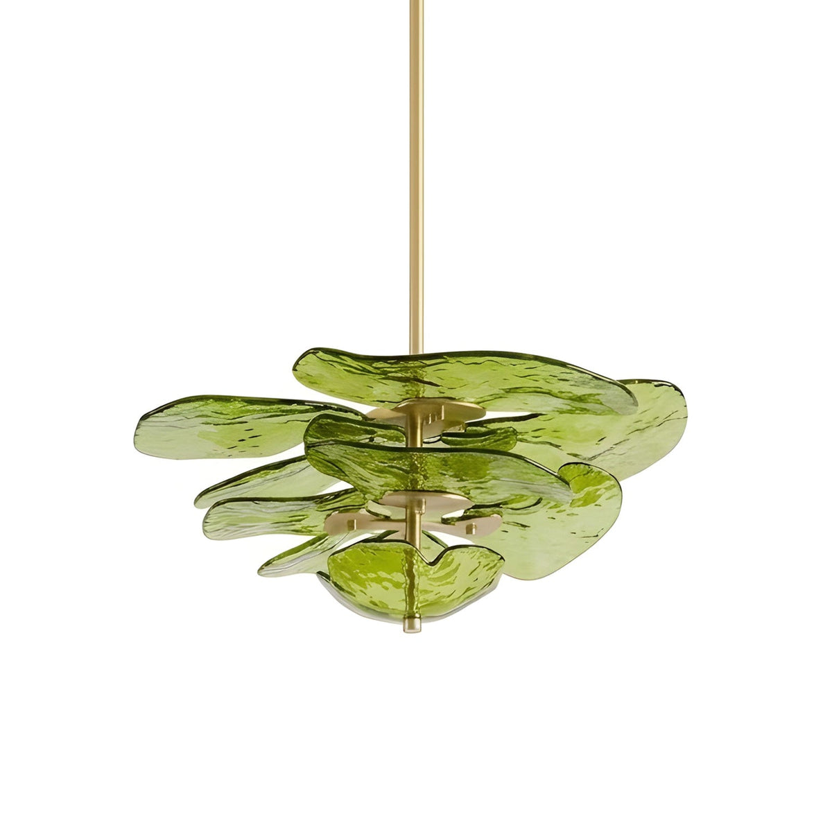 Lotus Leaf Layered Glass Chandelier