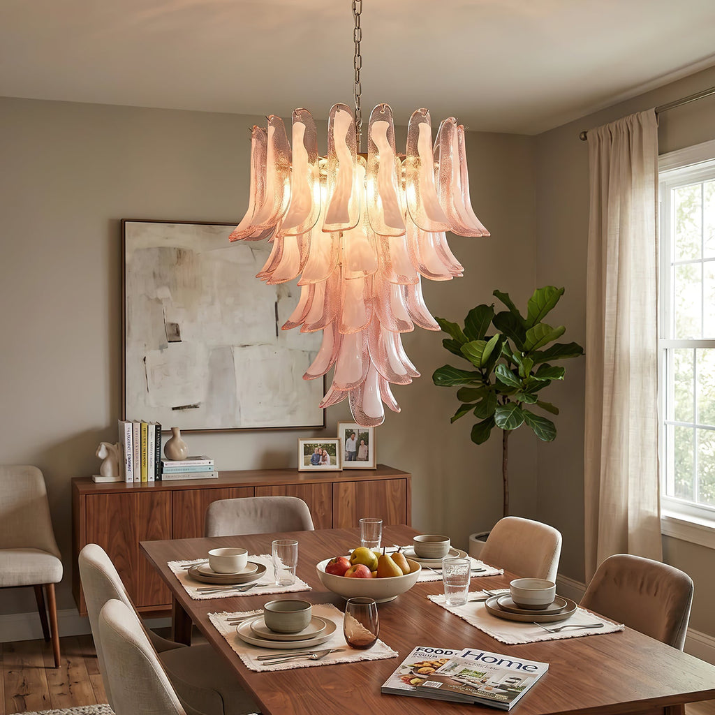 Mid Century Petals Murano Chandelier