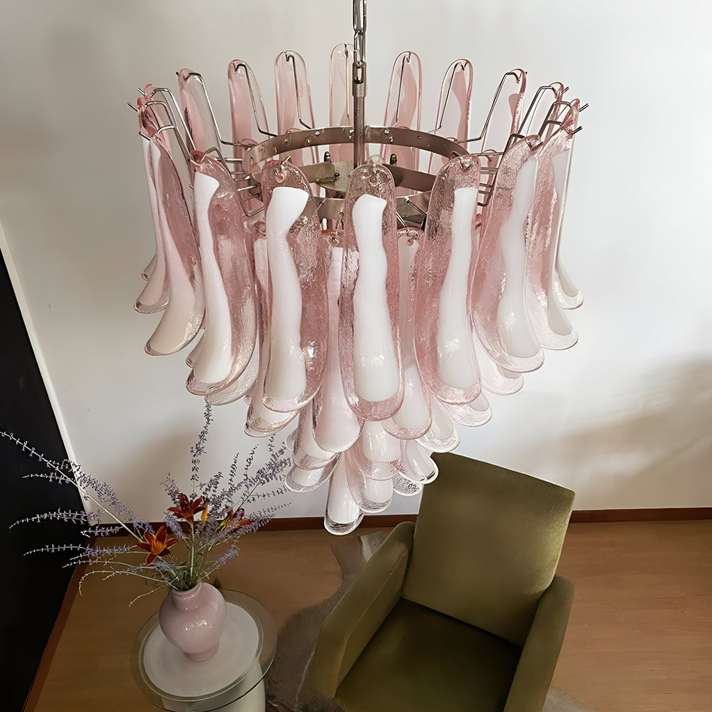 Mid Century Petals Murano Chandelier