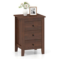 Nightstand End Beside Table Drawers Modern Storage Bedroom Furniture