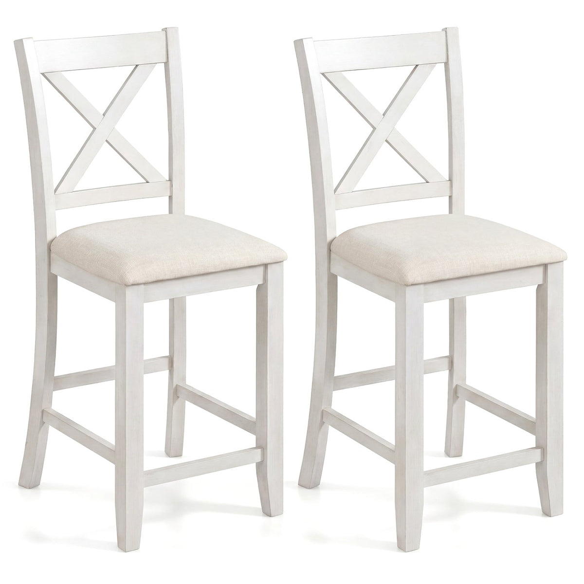 Counter Height Bar Stools with Cushion and Footrest