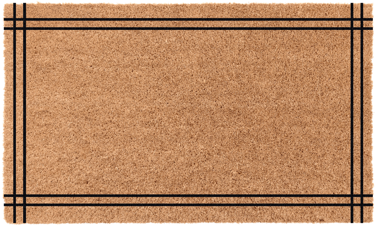 Ribbon Border Personalized Doormat