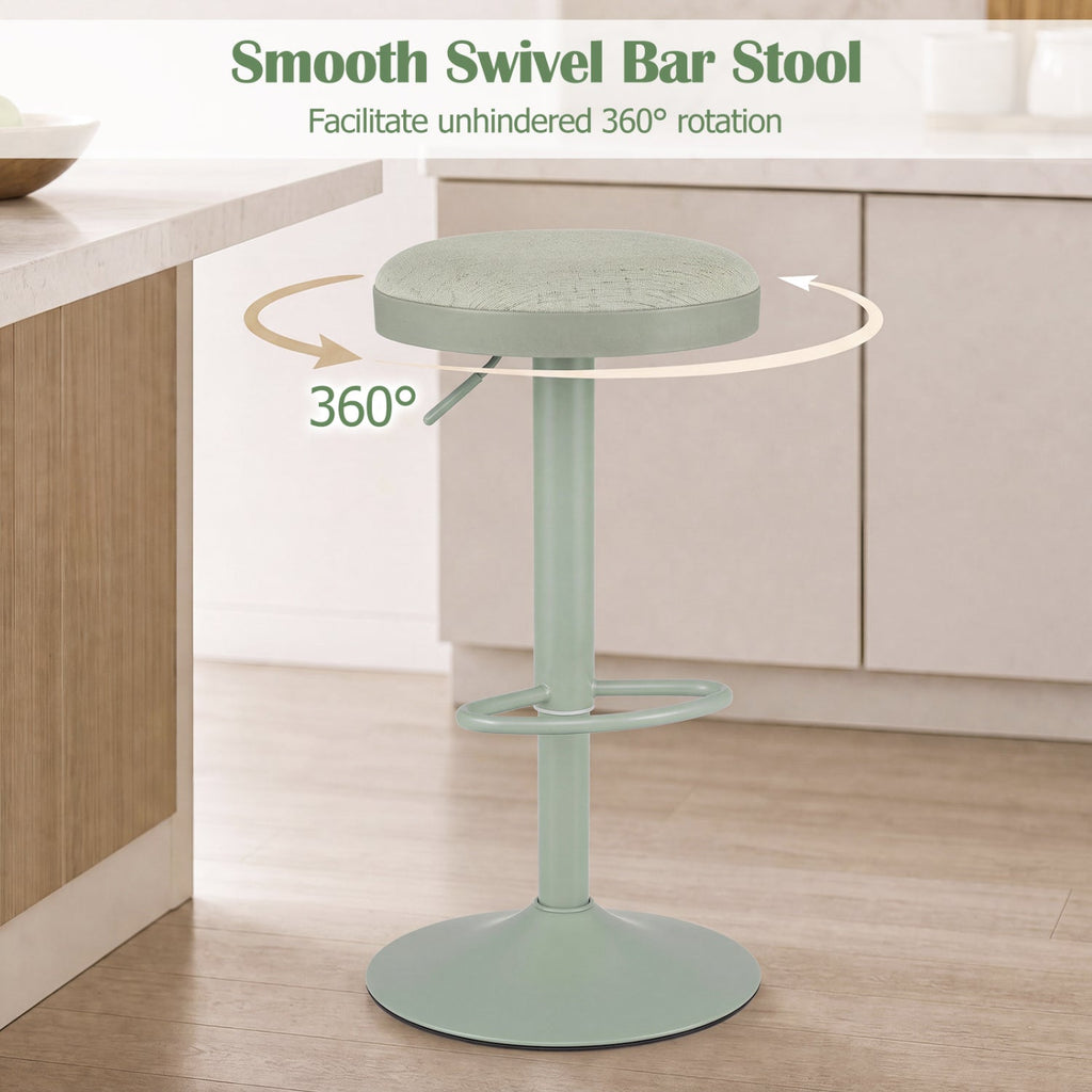 Adjustable Bar Stools Set of 2 with Padded Seat
