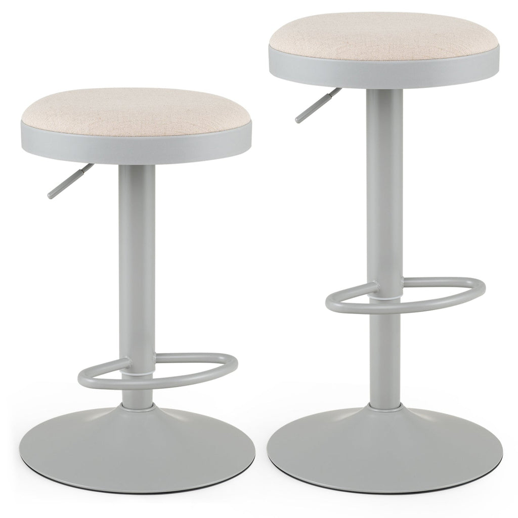 Adjustable Bar Stools Set of 2 with Padded Seat