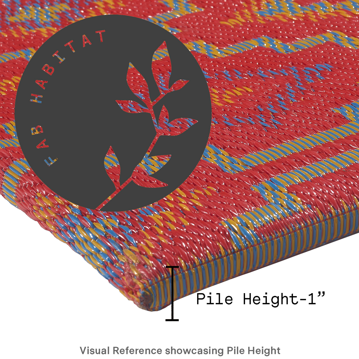 Lhasa Orange & Violet Outdoor Doormat – 24" x 36" Non-Slip, Recycled Plastic