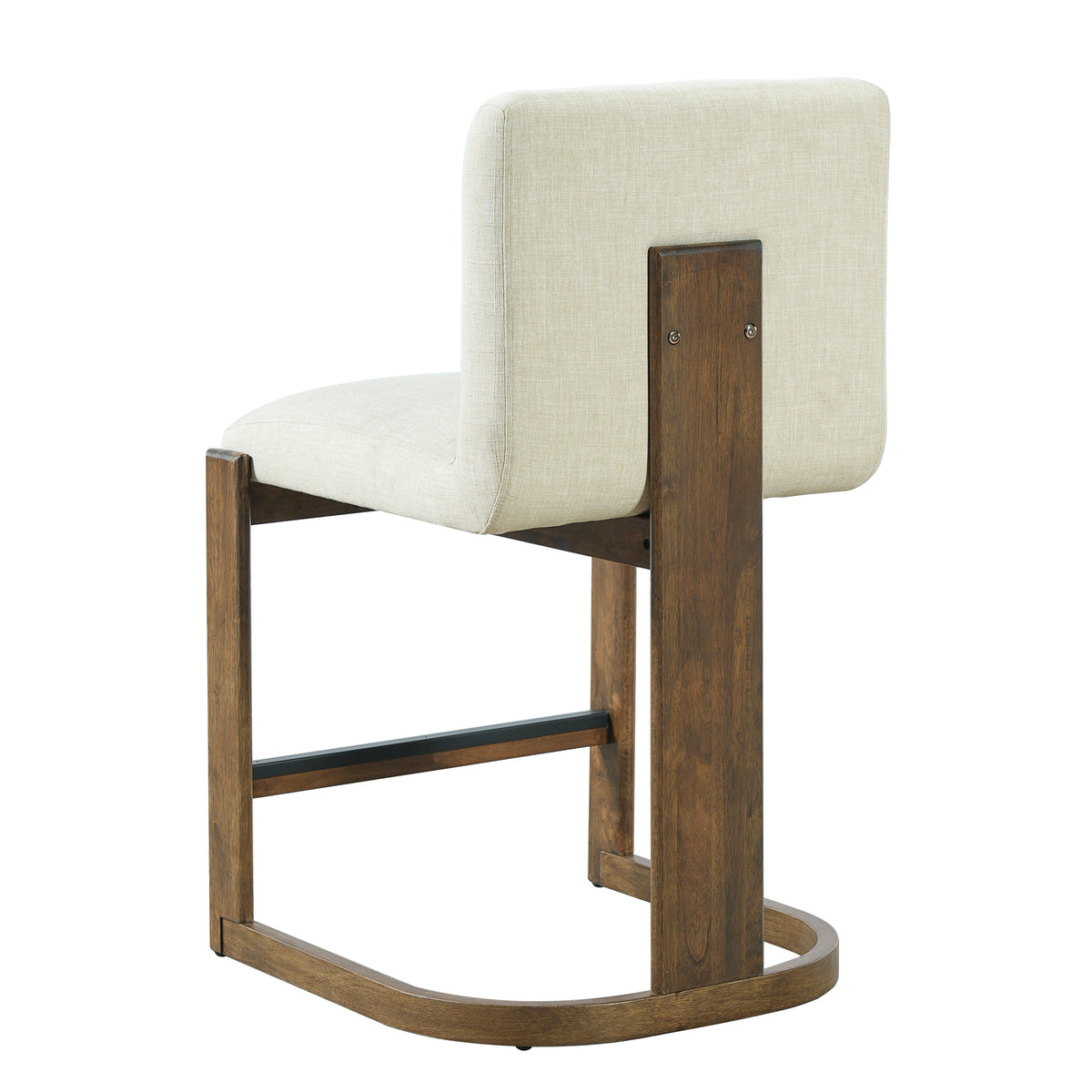 Modern Bar Stools Set of 2, 24" Solid Wood Counter Height Barstools