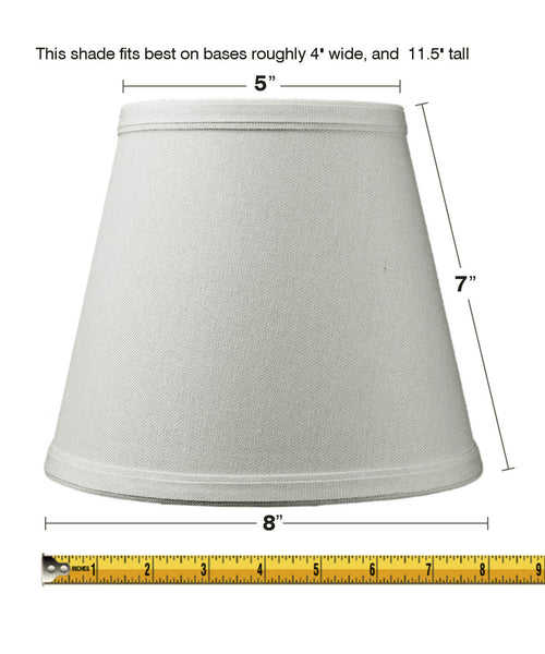 8"W x 7"H Empire Linen Edison Clip On Lamp Shade Light Oatmeal