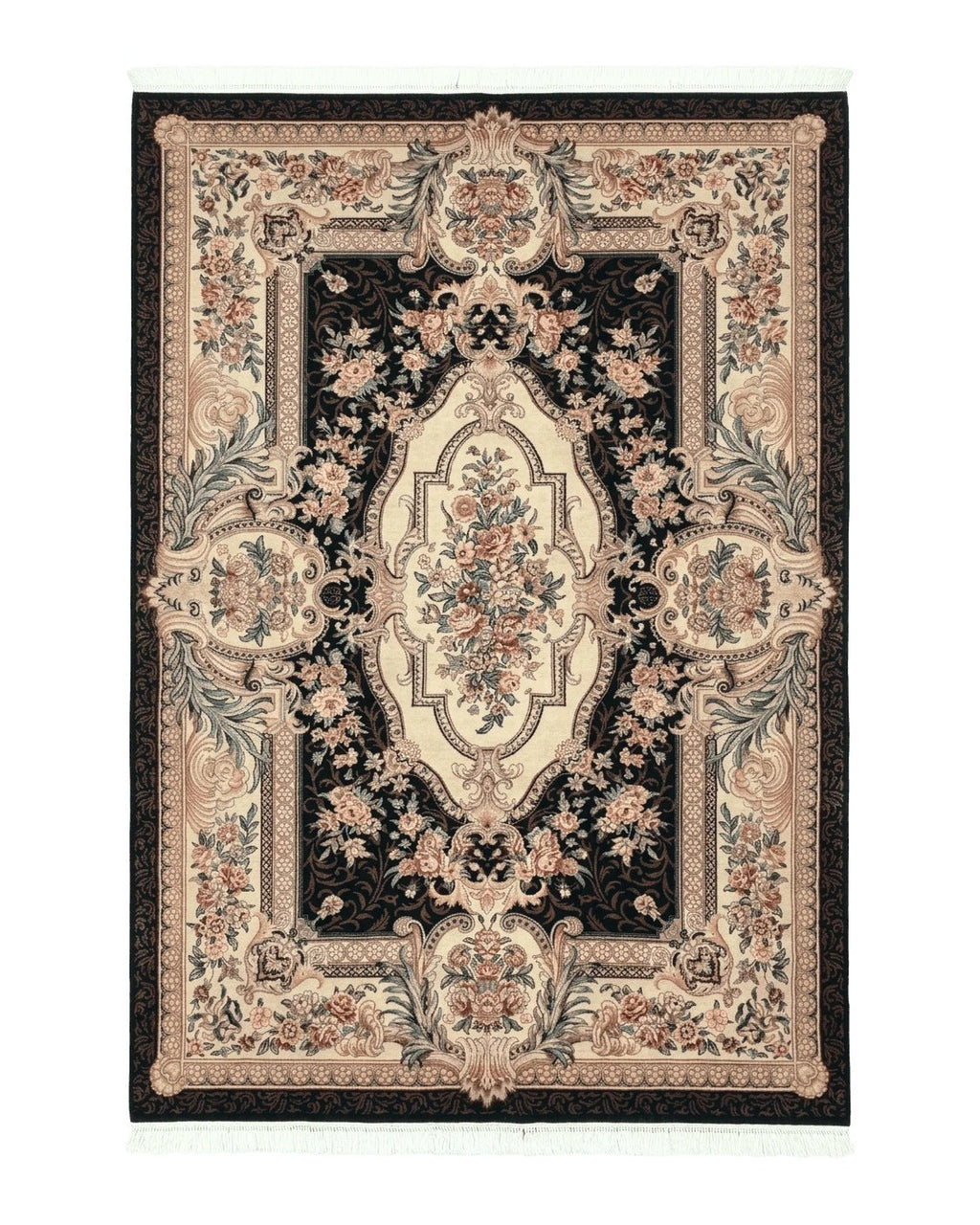 Aubusson Rug 6x9, European Design, Fine 170 KPSI, Elegant Carpet