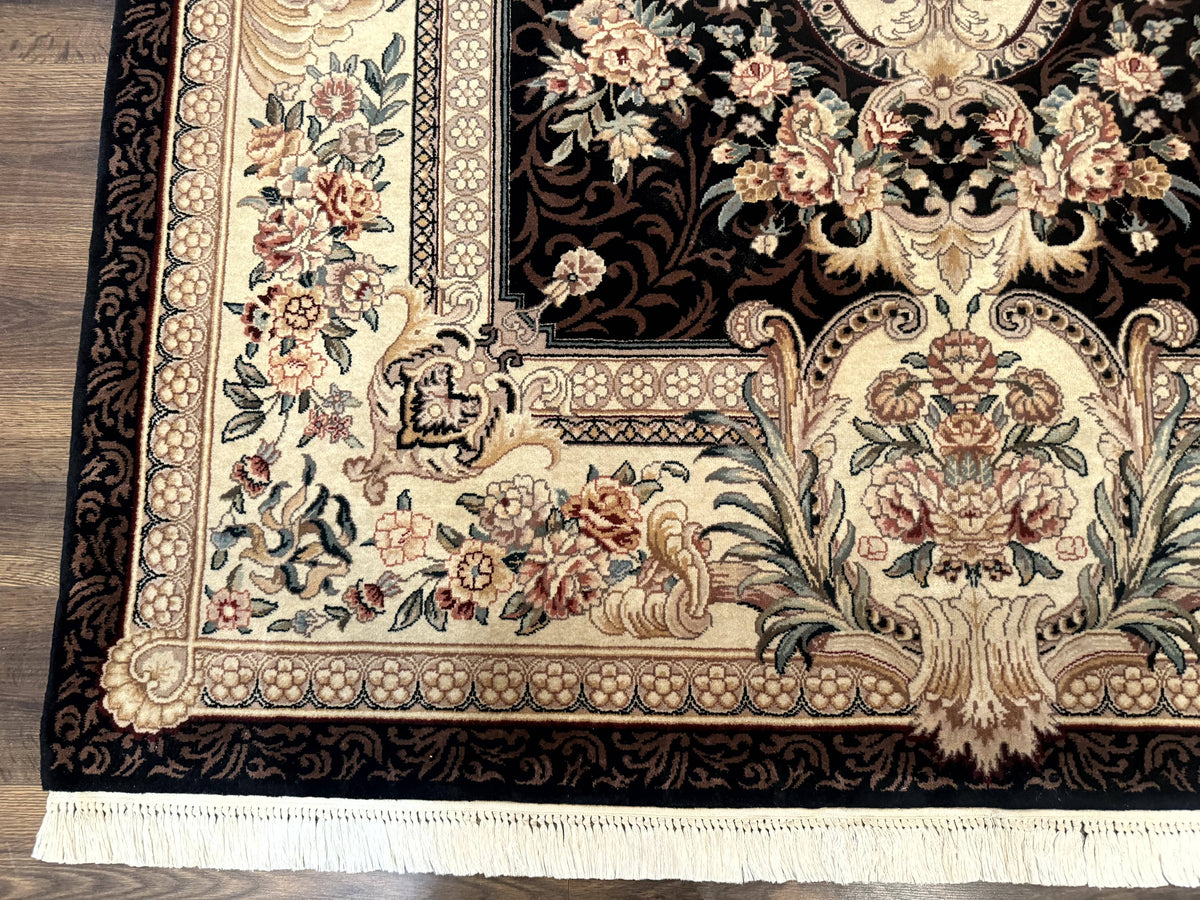 Aubusson Rug 6x9, European Design, Fine 170 KPSI, Elegant Carpet