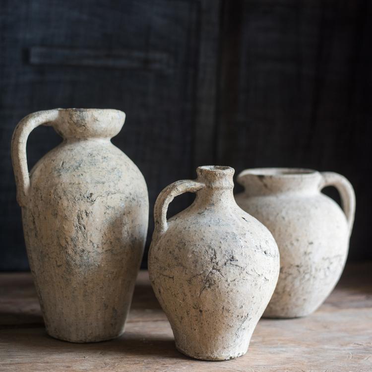 Cement Pot Pompeii Style Handmade Art Amphora Vase Pot