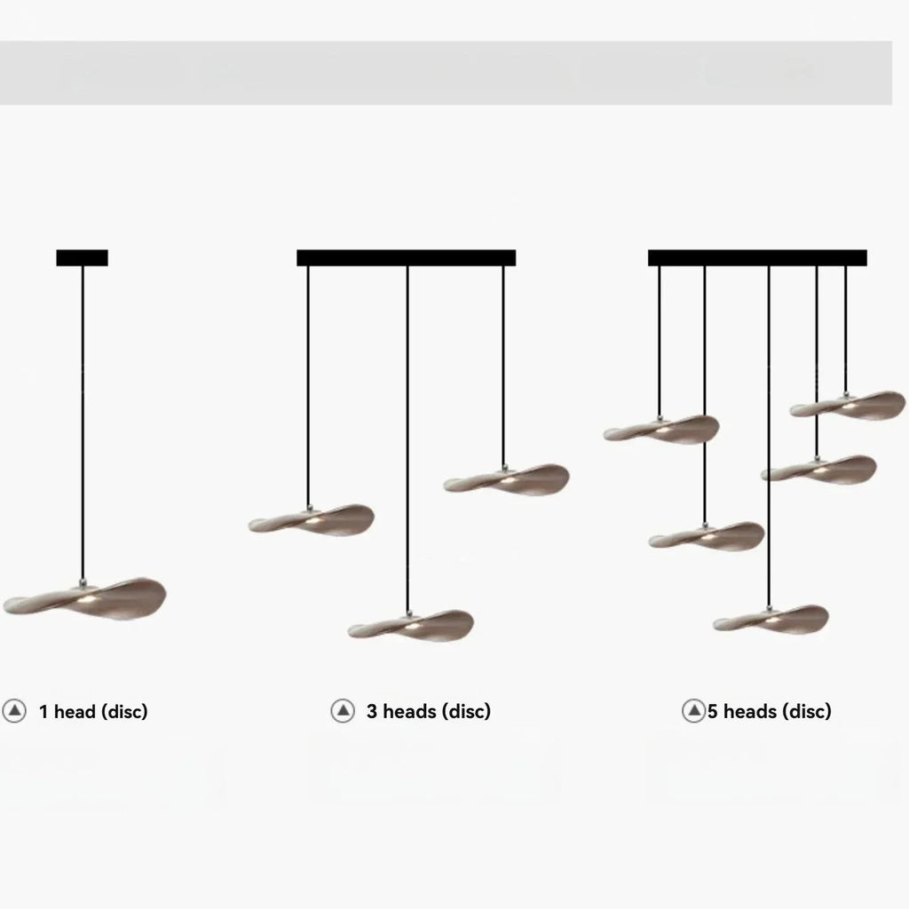 Multi-head Walnut Chandelier