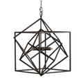 3 Light Metal Chandelier, Hanging Light Fixture With Adjustable Chain For Kitchen, Bulb Not Included - Black