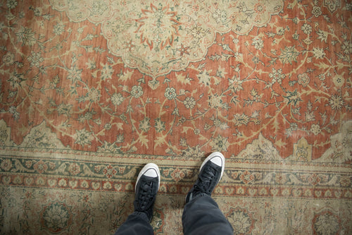 9.5x12.5 Vintage Distressed Tea Washed Kayseri Carpet
