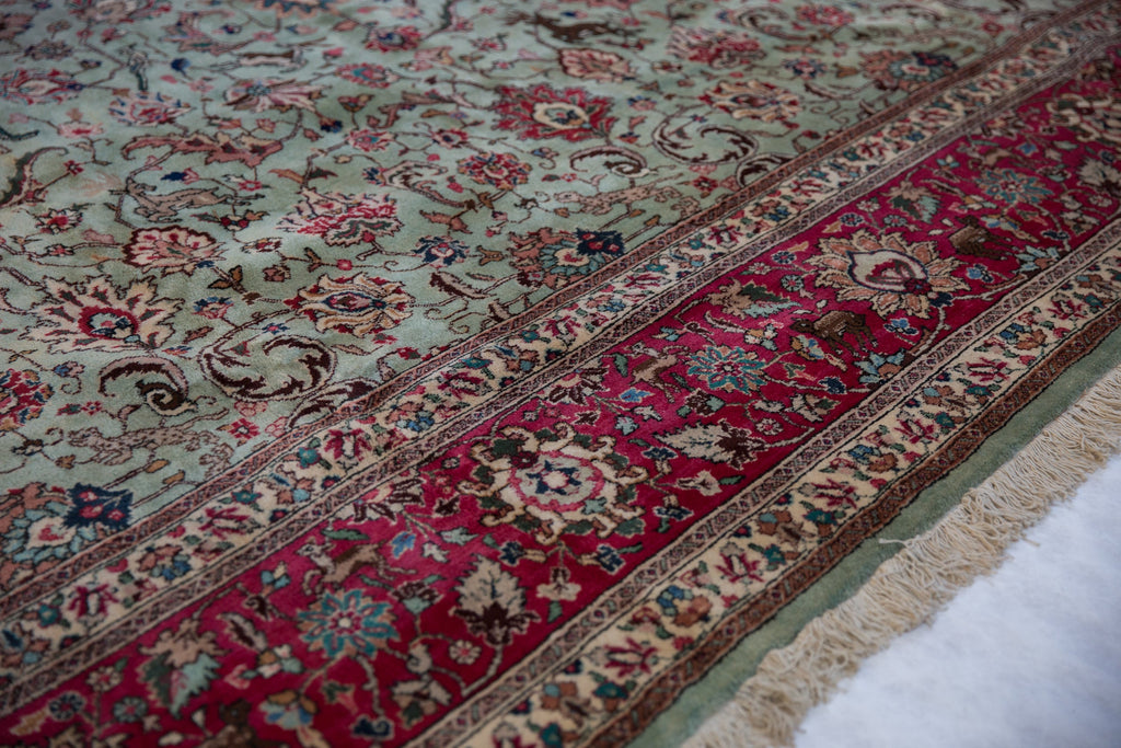 11.5x12 Vintage Tabriz Square Carpet