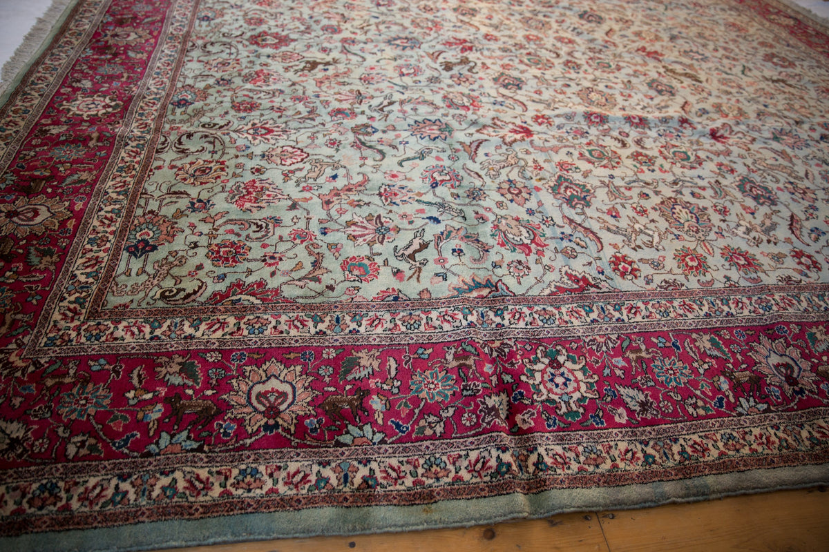 11.5x12 Vintage Tabriz Square Carpet