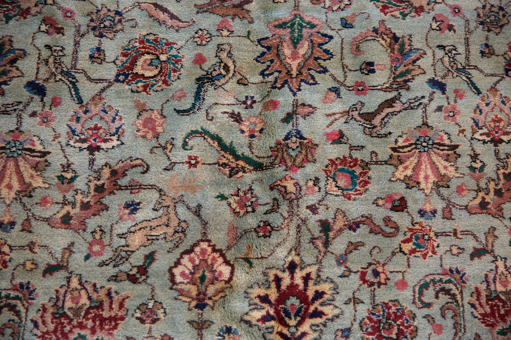 11.5x12 Vintage Tabriz Square Carpet