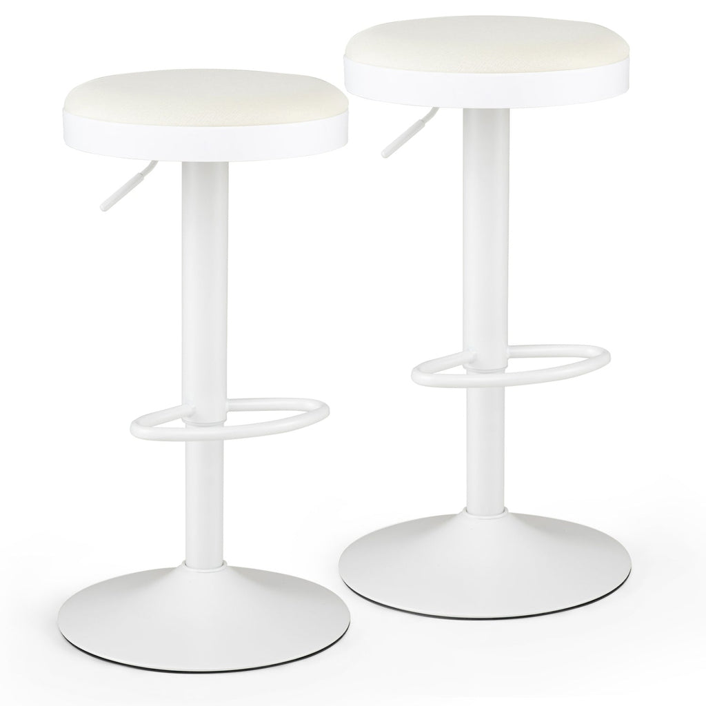 Adjustable Bar Stools Set of 2 with Padded Seat